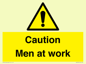 Caution Men at work